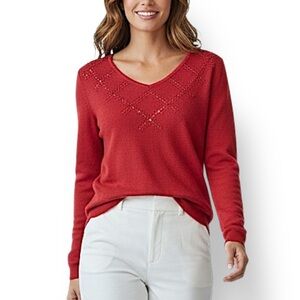 4/$20 East 5th by Chico’s Beaded Knit Top – Small